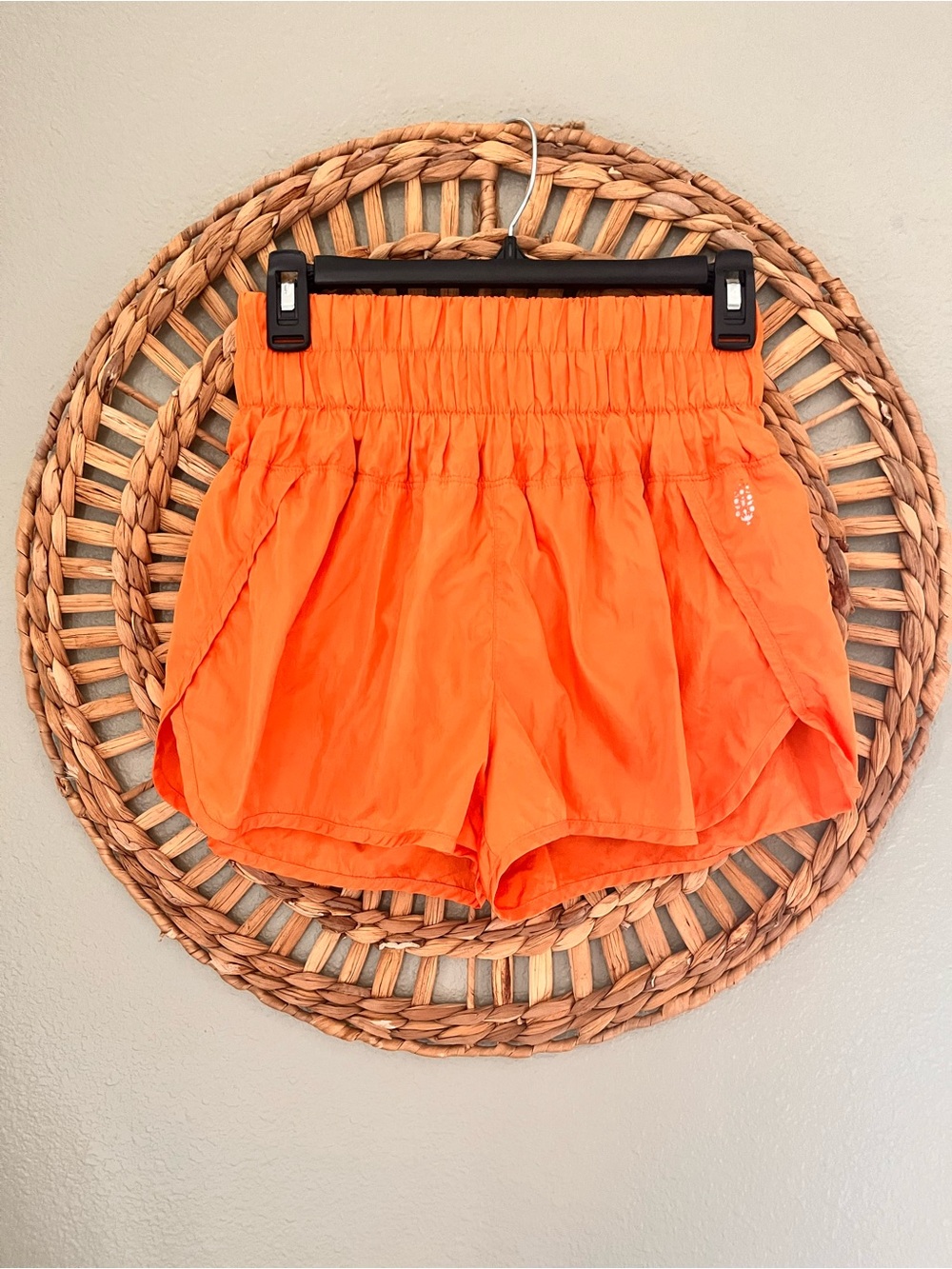 Free People Neon Orange High-Rise Athletic Shorts, Like New